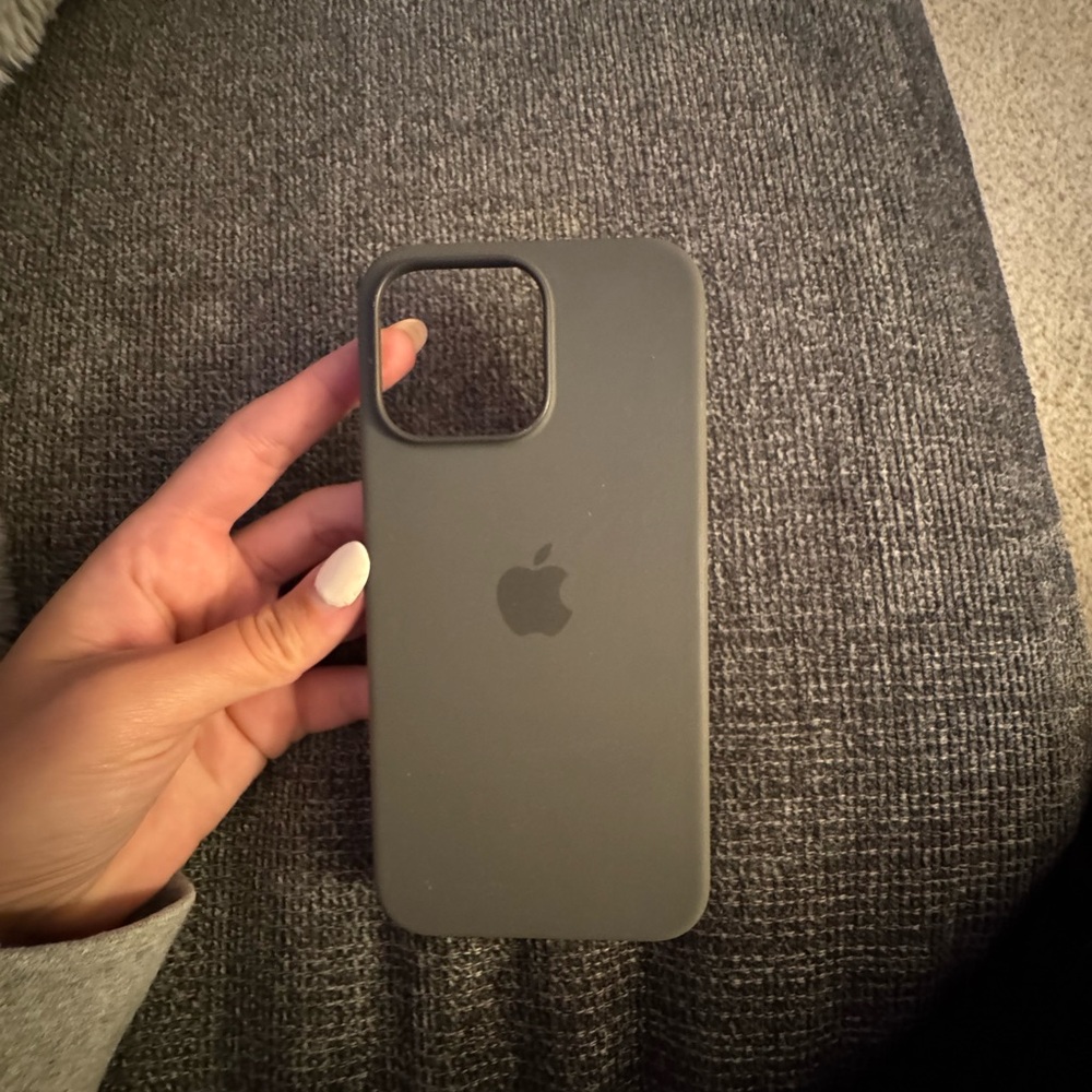 Apple Silicone iPhone Case - Dark Grey
